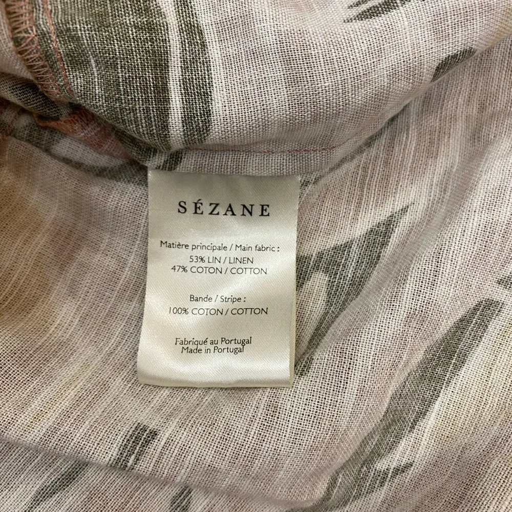 Sezane Fily Vicky Dress in Multi Leaves Print Size FR 34 US 2 - Picture 9 of 11